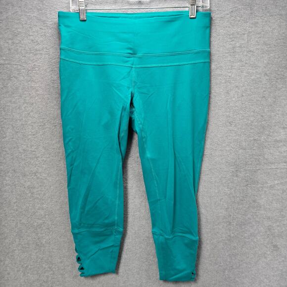 Prana Deco Criss Cross Dragonfly Cropped Leggings Size Medium - Picture 1 of 4